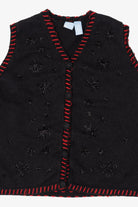 Vintage Black Holiday Editions Snowflakes Ugly Christmas Vest (2000s)
