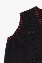 Vintage Black Holiday Editions Snowflakes Ugly Christmas Vest (2000s)