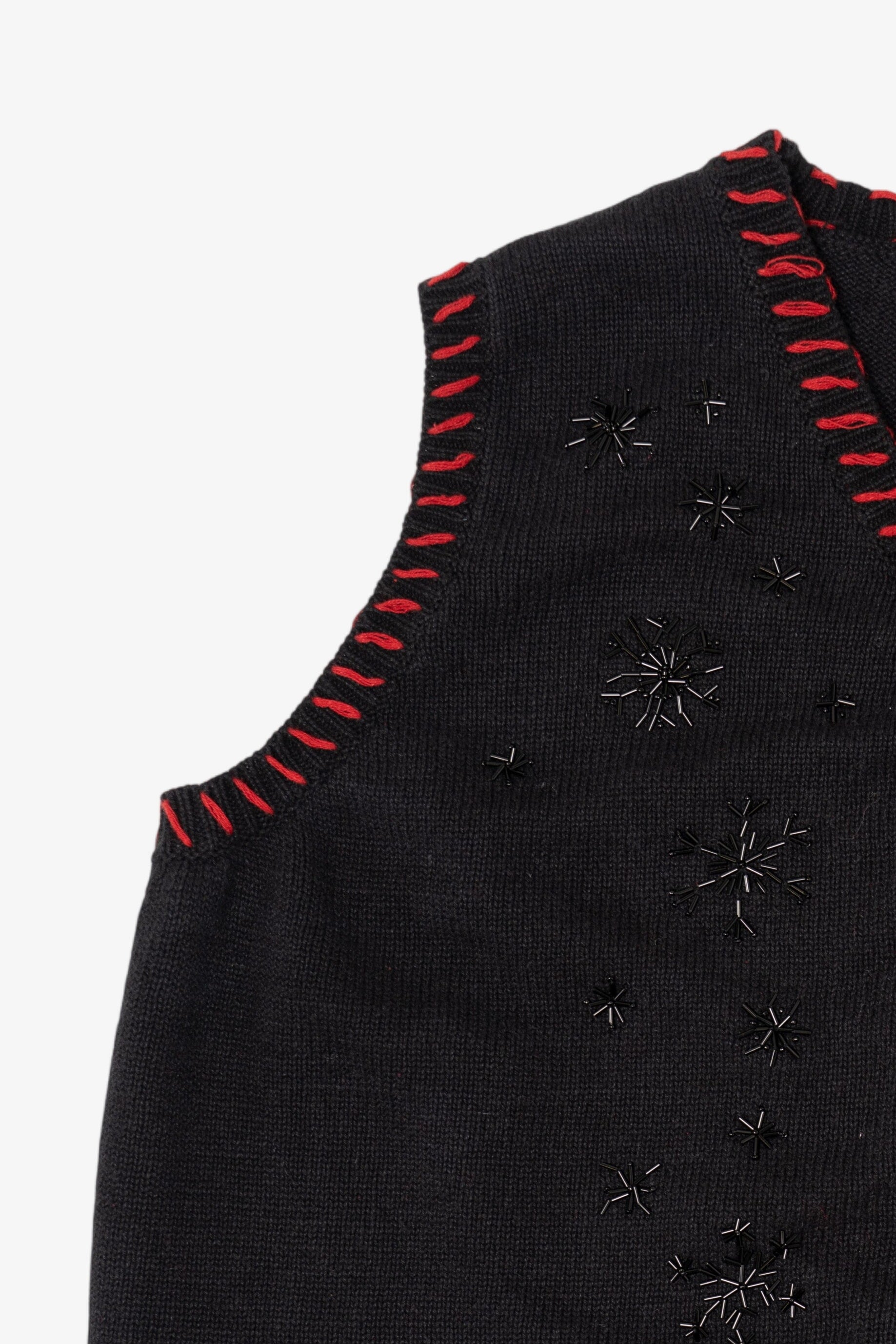 Vintage Black Holiday Editions Snowflakes Ugly Christmas Vest (2000s)