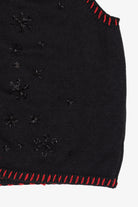 Vintage Black Holiday Editions Snowflakes Ugly Christmas Vest (2000s)