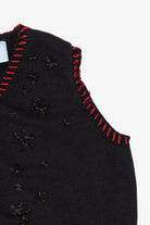 Vintage Black Holiday Editions Snowflakes Ugly Christmas Vest (2000s)