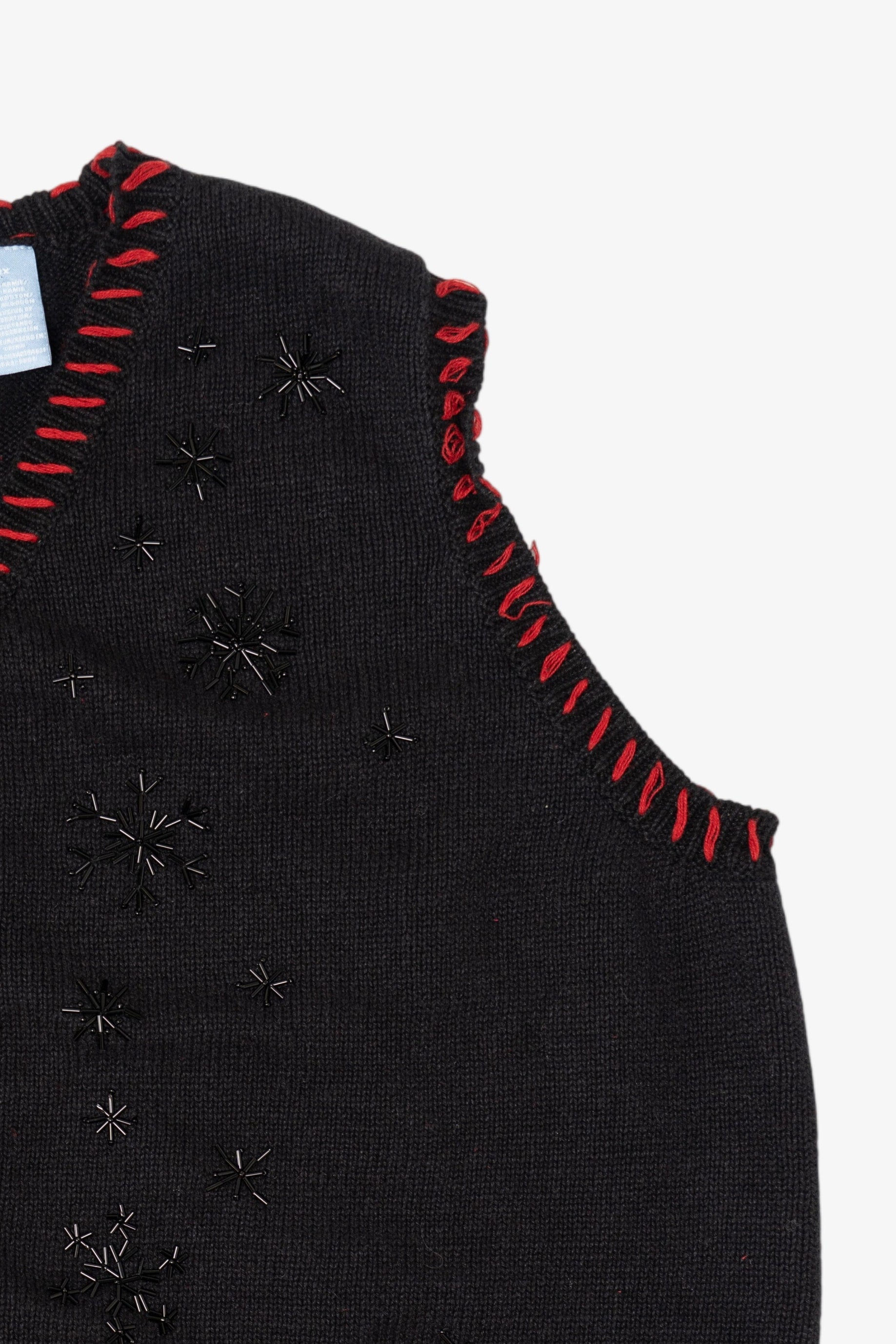 Vintage Black Holiday Editions Snowflakes Ugly Christmas Vest (2000s)