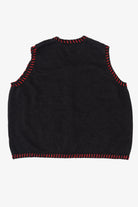 Vintage Black Holiday Editions Snowflakes Ugly Christmas Vest (2000s)