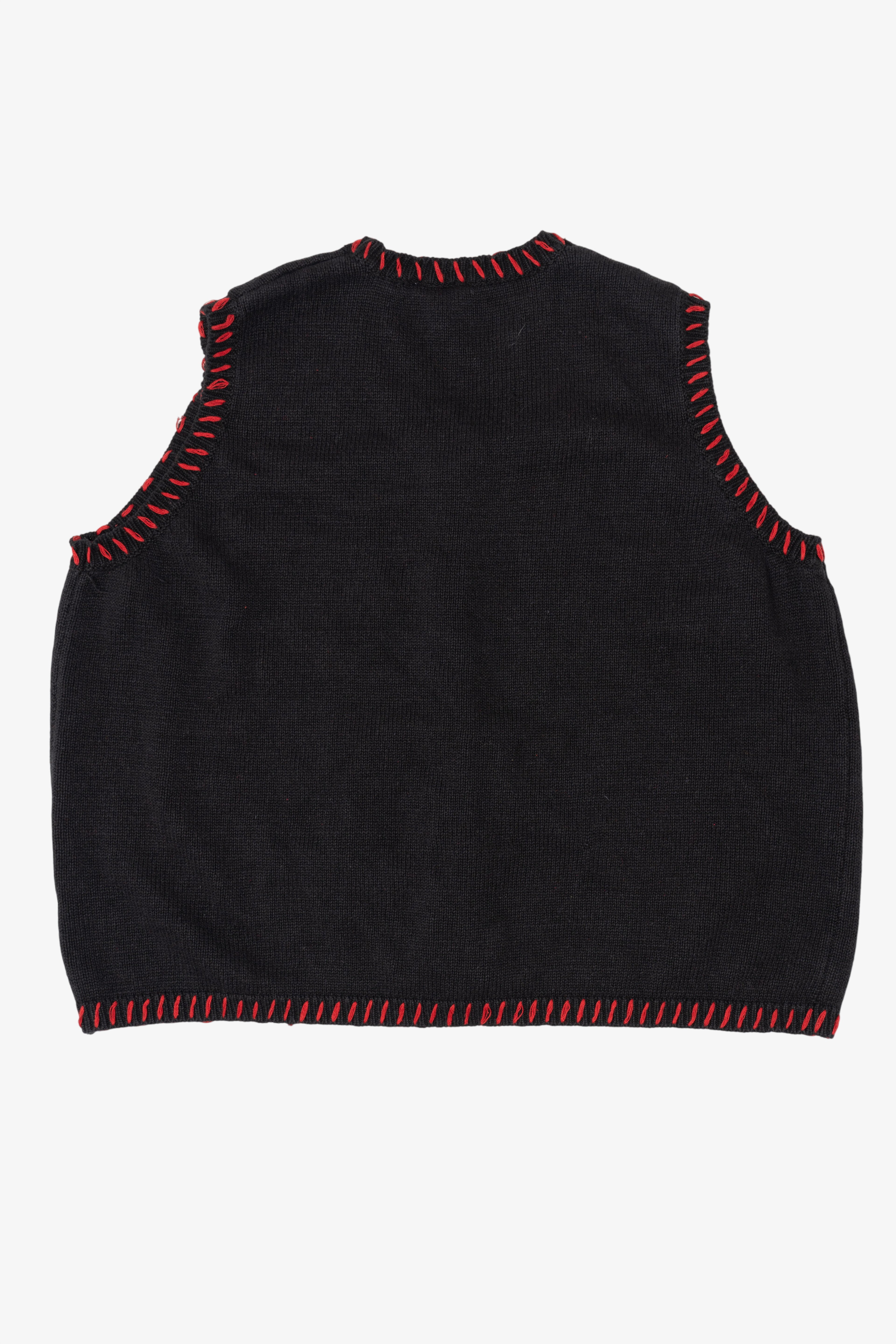 Vintage Black Holiday Editions Snowflakes Ugly Christmas Vest (2000s)