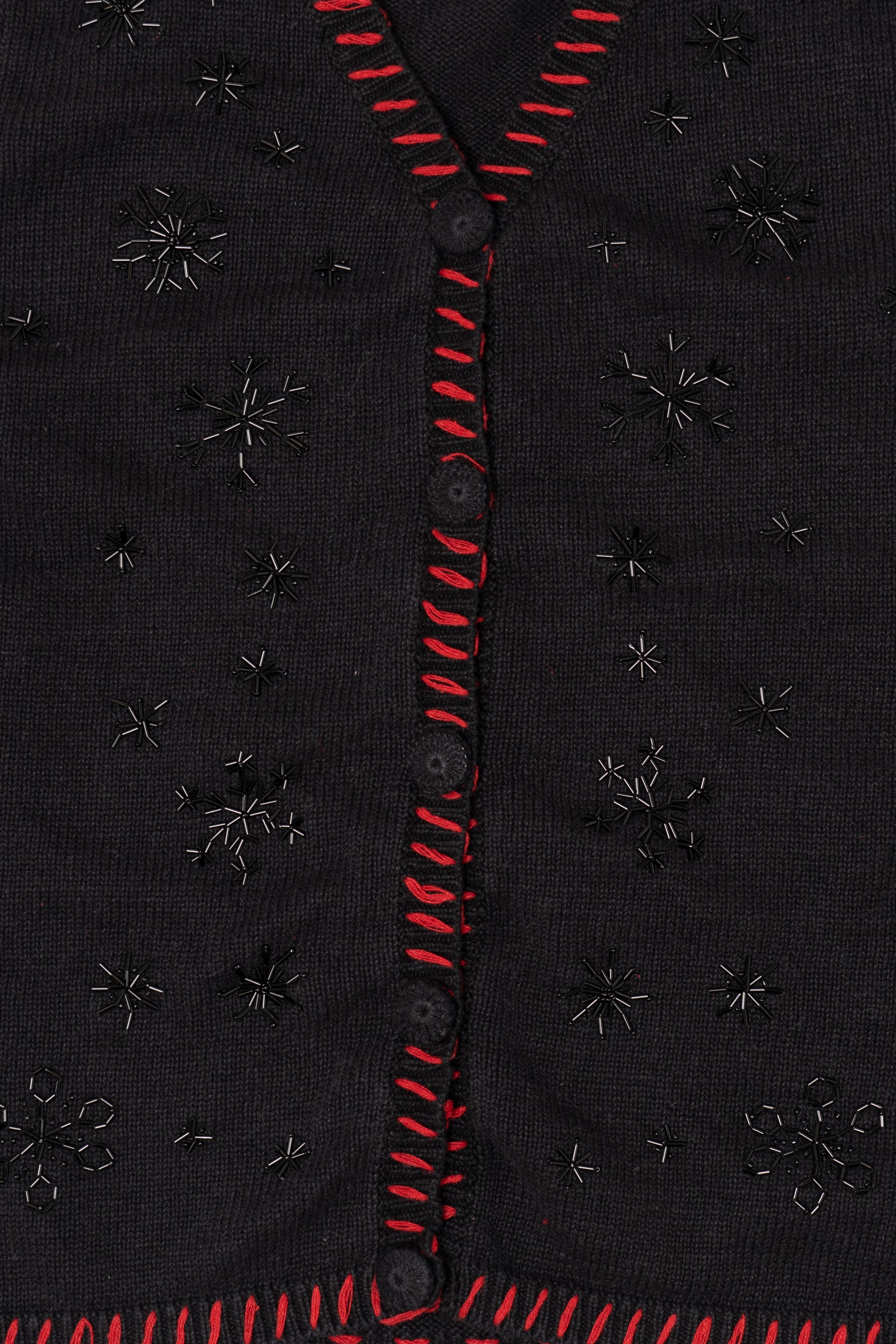 Vintage Black Holiday Editions Snowflakes Ugly Christmas Vest (2000s)