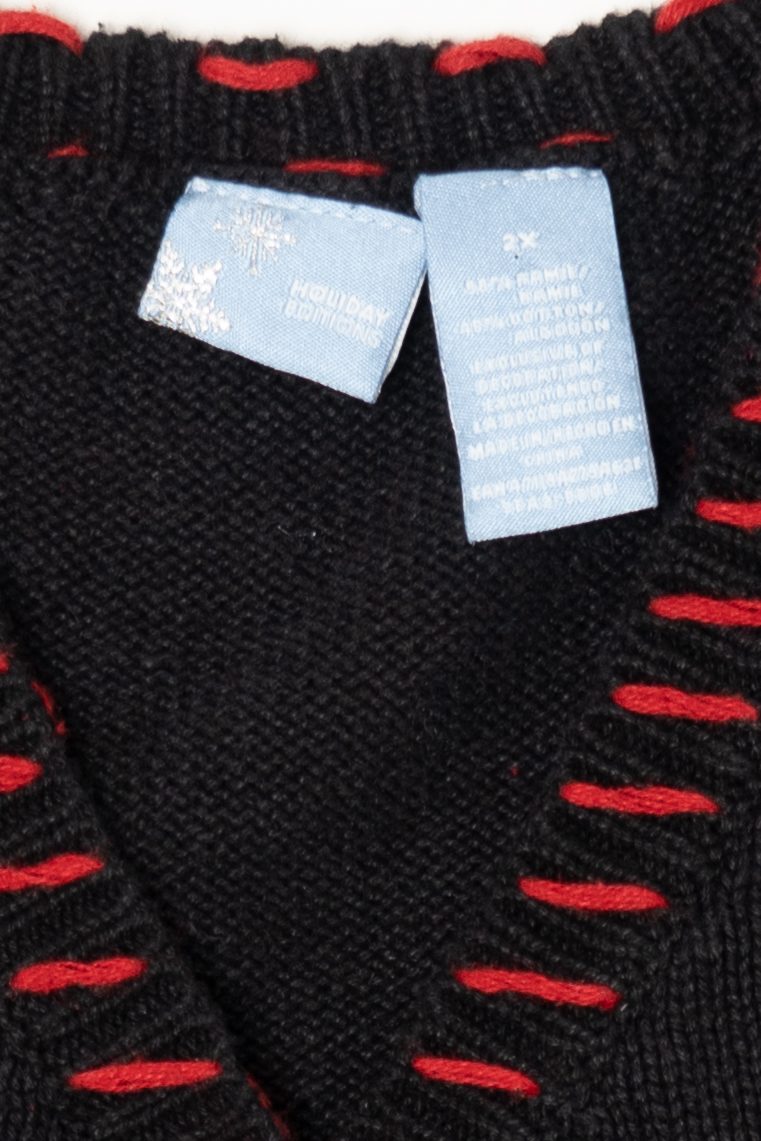 Vintage Black Holiday Editions Snowflakes Ugly Christmas Vest (2000s)