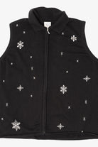 Vintage Black Allison Daley Snowflakes Ugly Christmas Vest (2000s)
