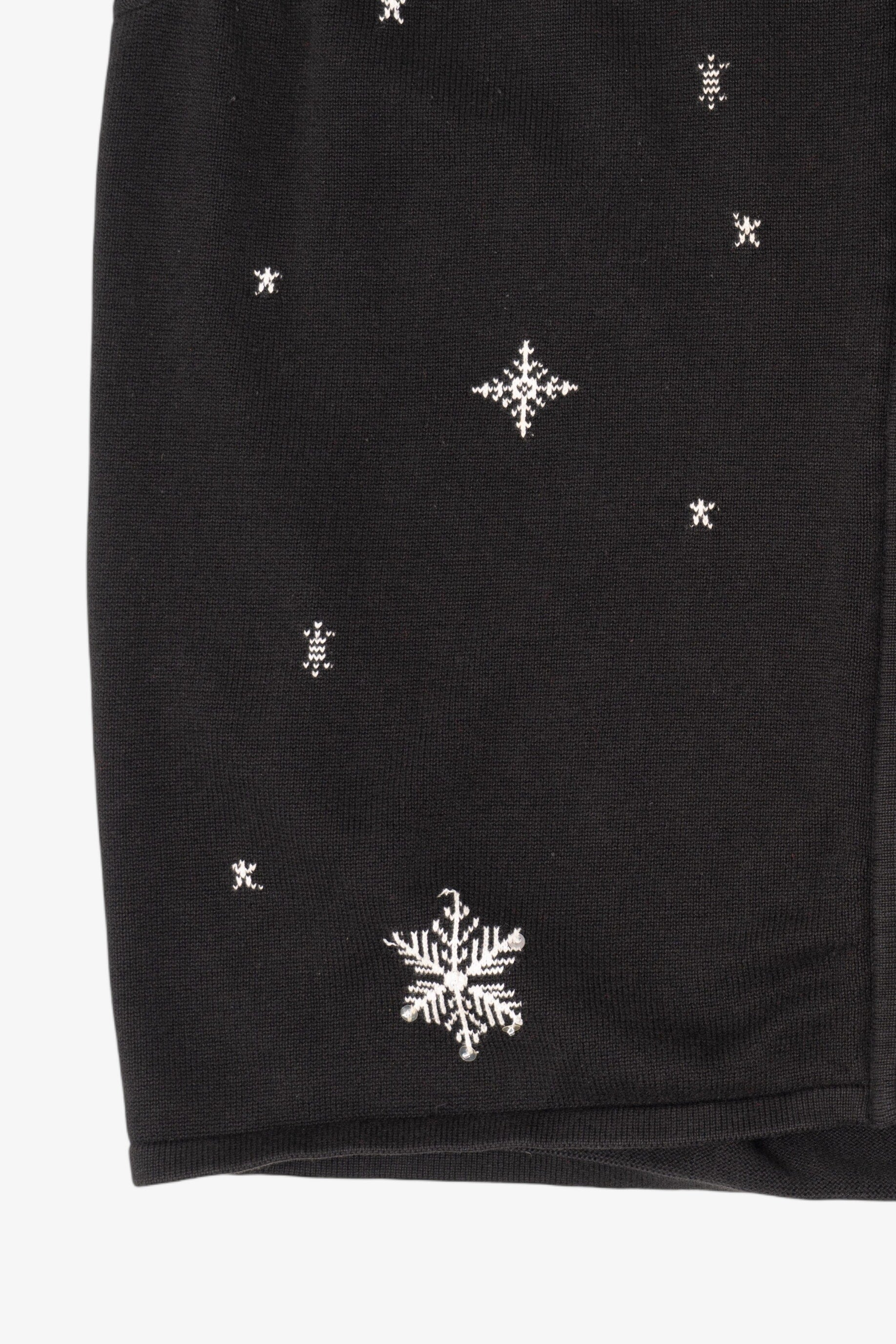 Vintage Black Allison Daley Snowflakes Ugly Christmas Vest (2000s)