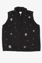 Vintage Black Allison Daley Snowflakes Ugly Christmas Vest (2000s)