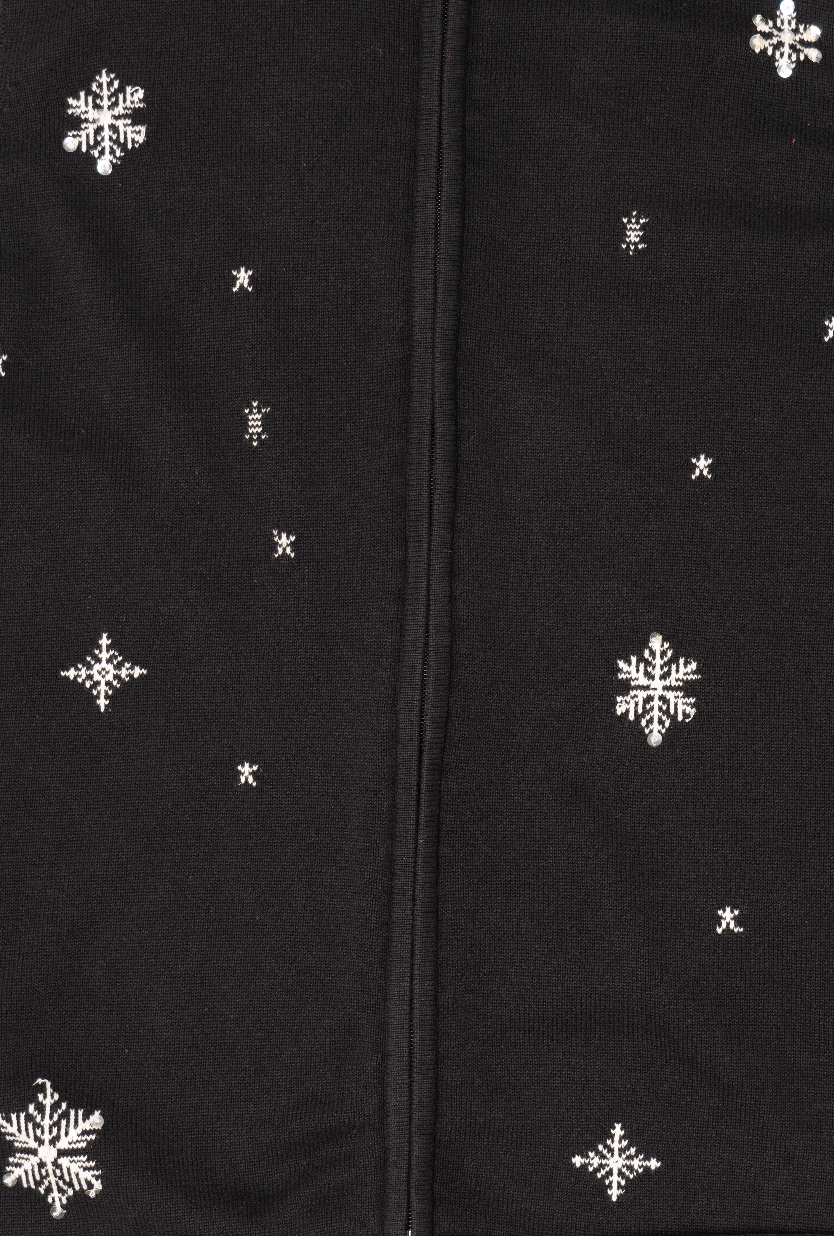 Vintage Black Allison Daley Snowflakes Ugly Christmas Vest (2000s)