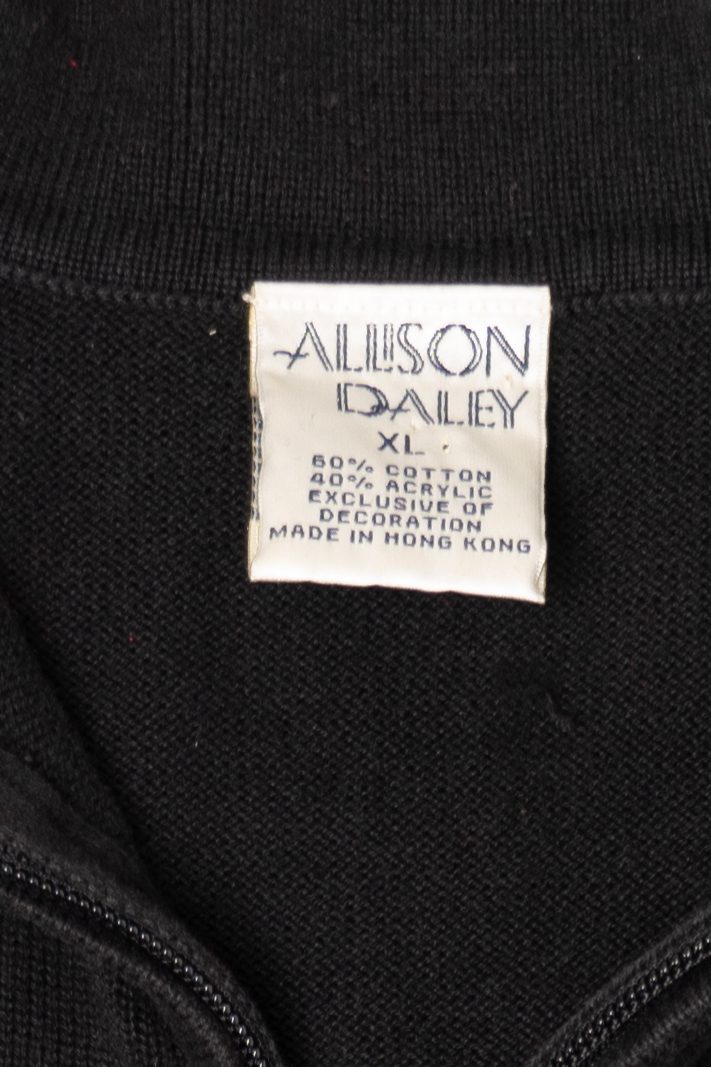 Vintage Black Allison Daley Snowflakes Ugly Christmas Vest (2000s)