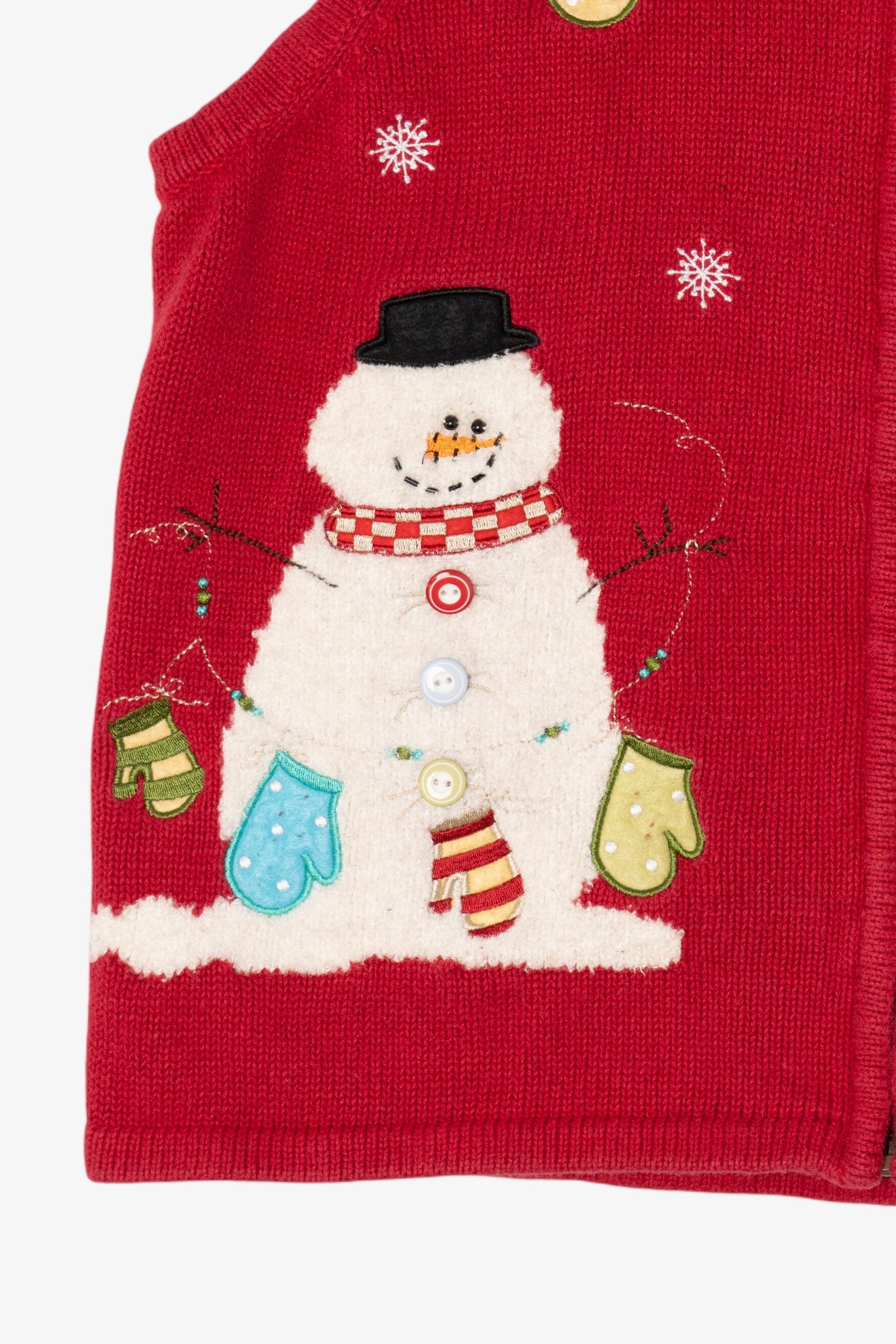 Vintage Red Breckenridge Snowmen Ugly Christmas Vest (2000s)