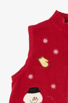 Vintage Red Breckenridge Snowmen Ugly Christmas Vest (2000s)