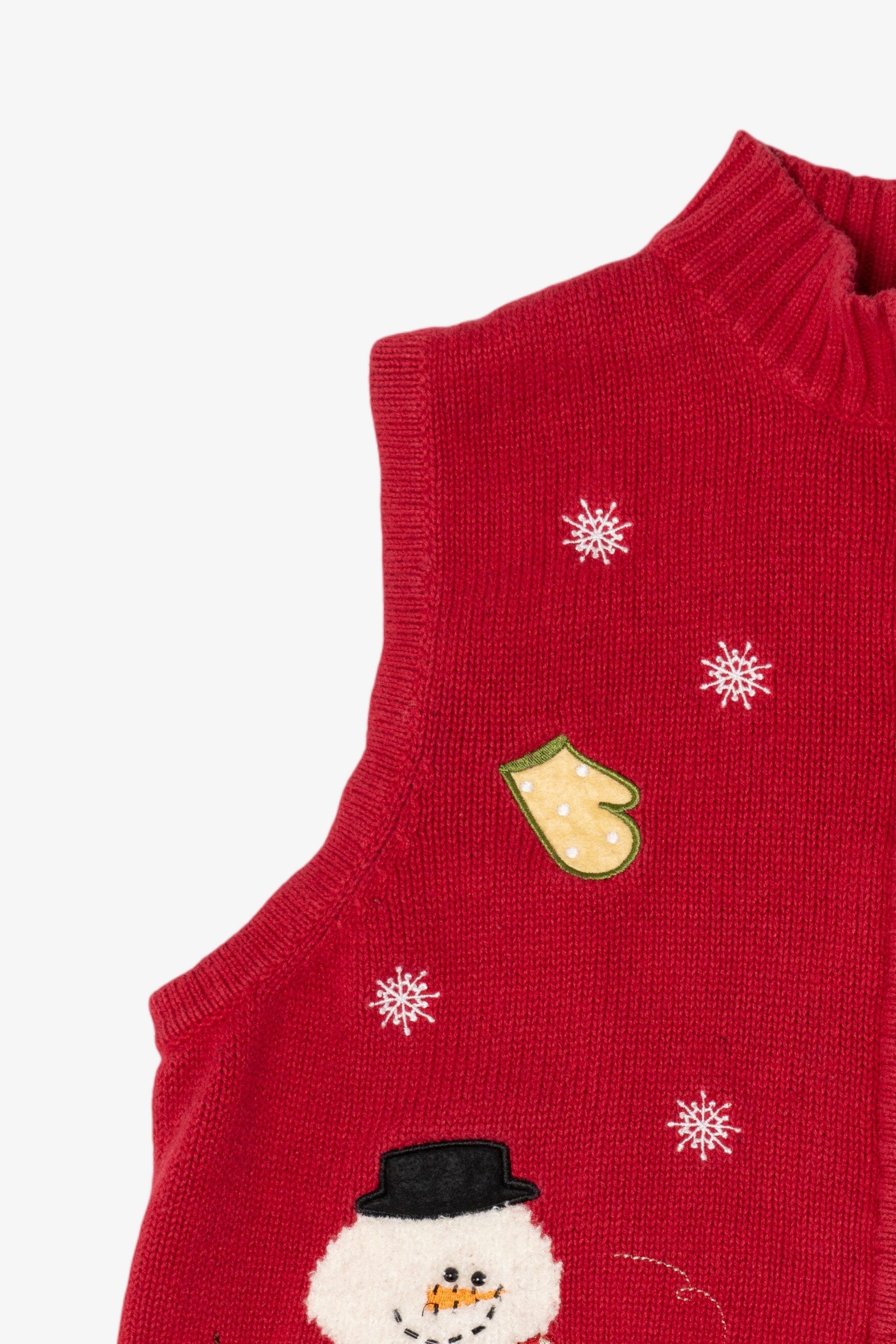 Vintage Red Breckenridge Snowmen Ugly Christmas Vest (2000s)