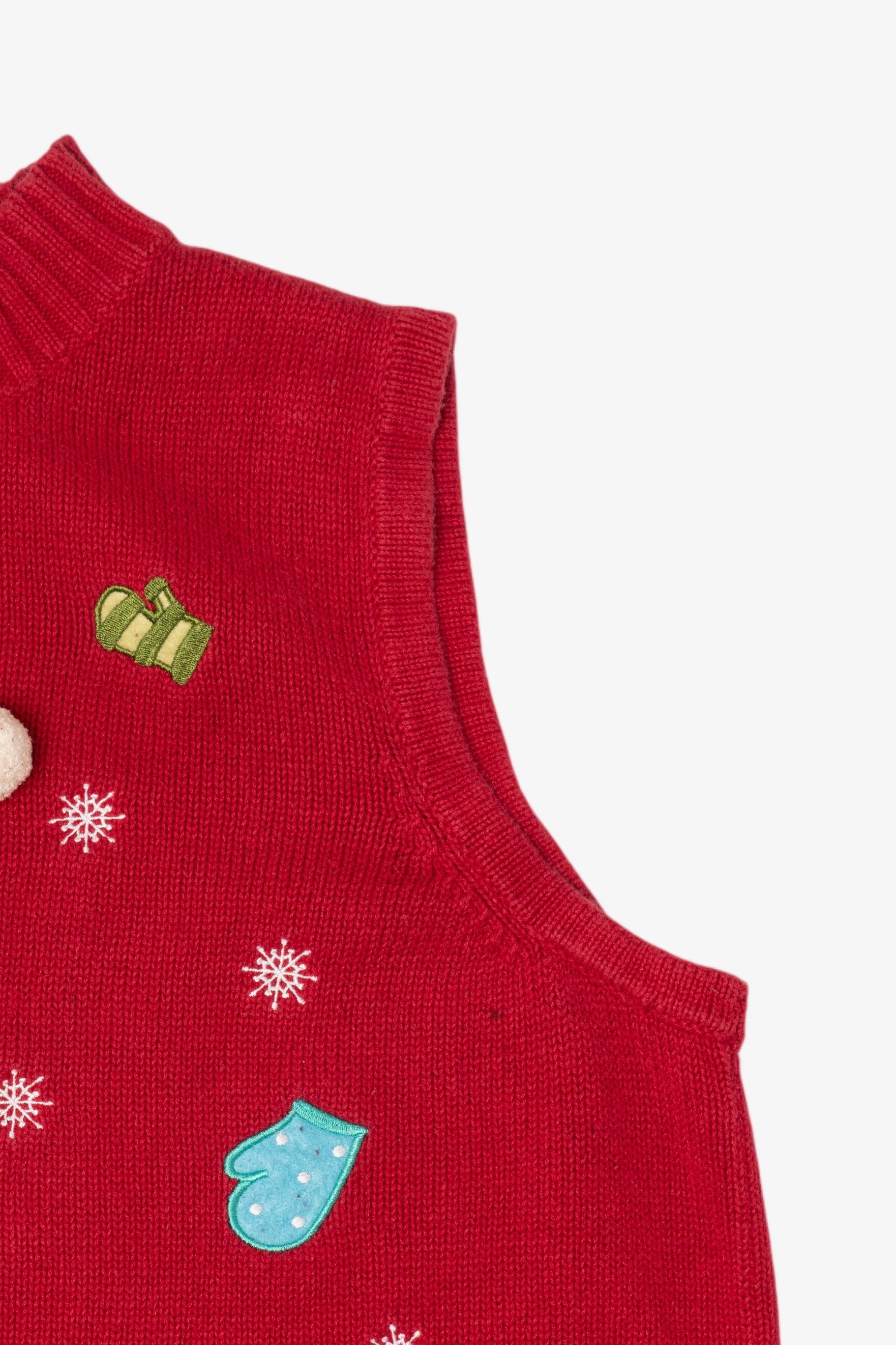 Vintage Red Breckenridge Snowmen Ugly Christmas Vest (2000s)
