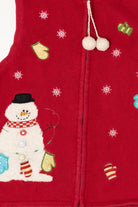Vintage Red Breckenridge Snowmen Ugly Christmas Vest (2000s)