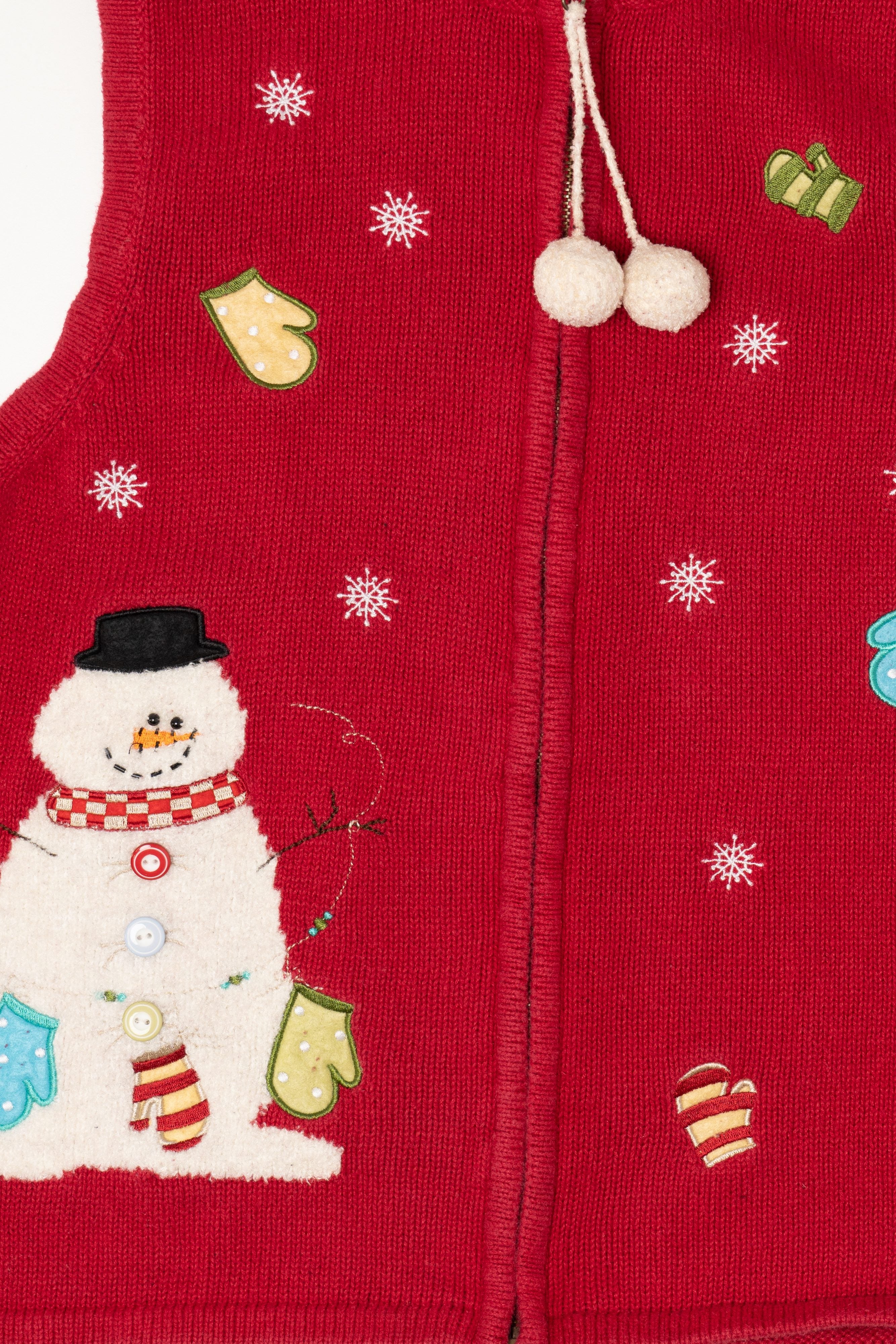 Vintage Red Breckenridge Snowmen Ugly Christmas Vest (2000s)