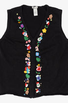 Vintage Black CB Career Ugly Christmas Vest (2000s)