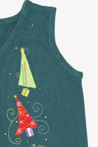 Vintage Green Trees And Presents Ugly Christmas Vest (2000s)