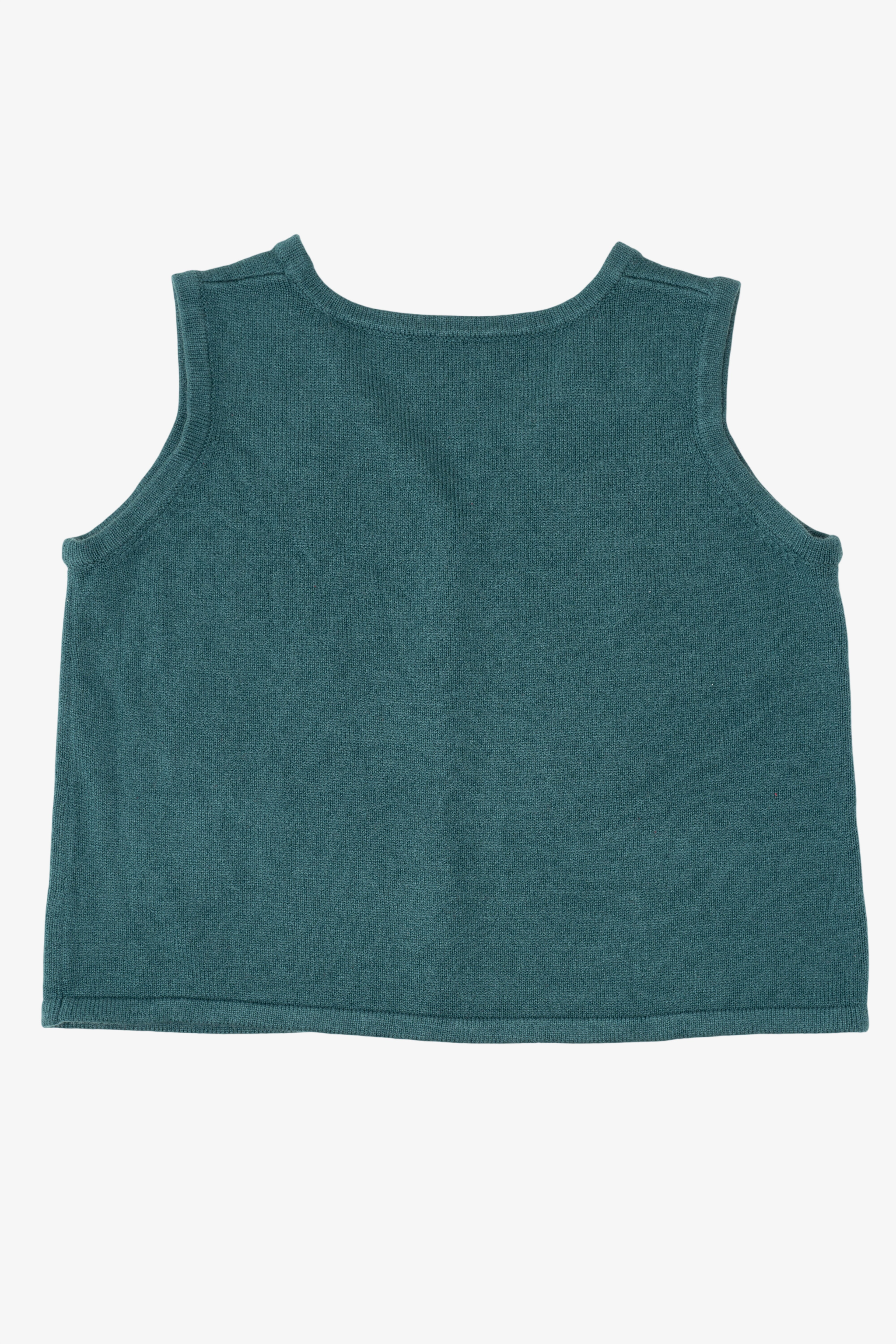 Vintage Green Trees And Presents Ugly Christmas Vest (2000s)