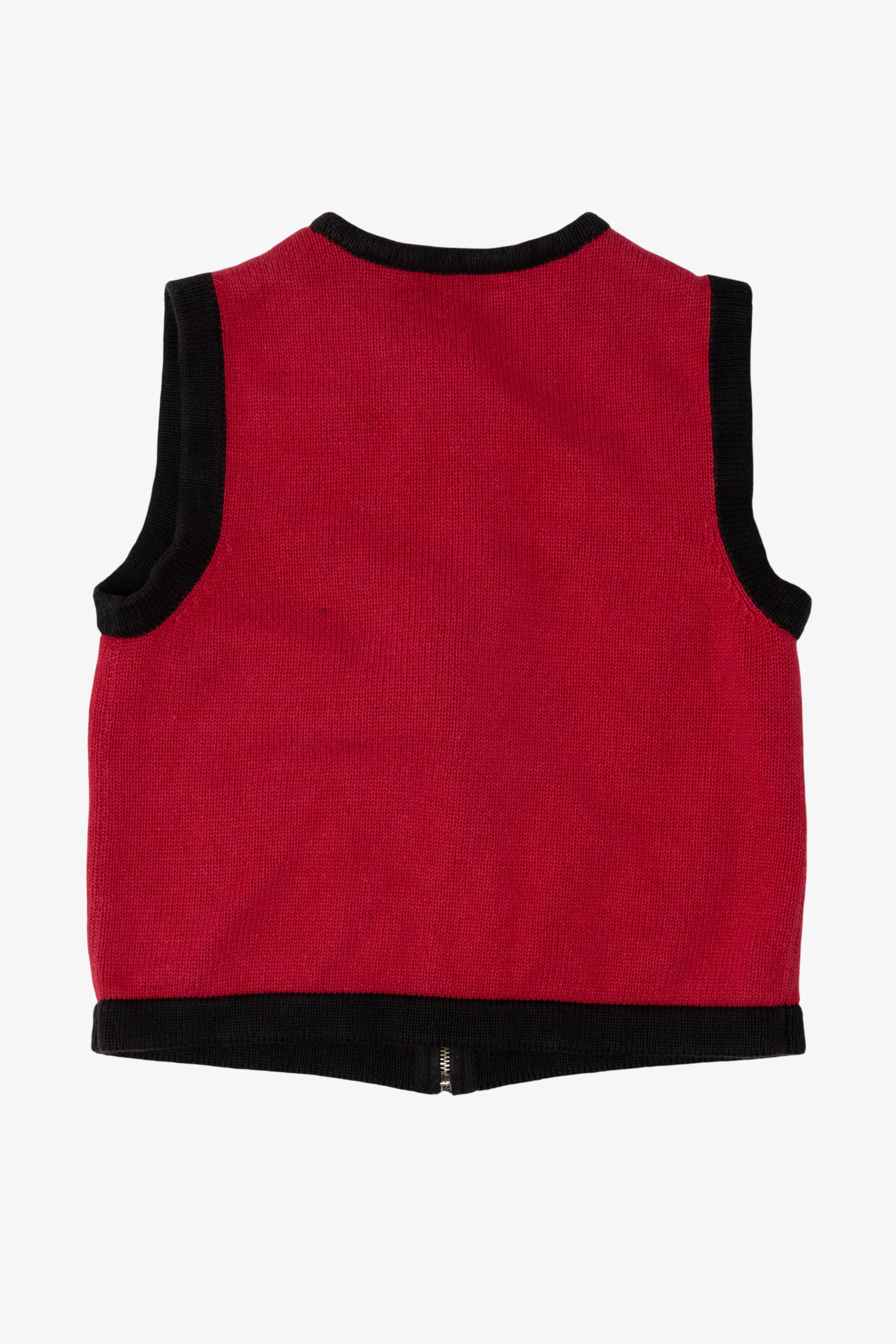 Vintage Red Bechamel Ornaments Ugly Christmas Vest (1990s)