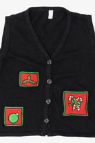 Vintage Black Christmas Vest (2000s)