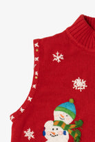 Vintage Red Mercer Street Studio Snowmen Ugly Christmas Vest (1990s)