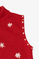 Vintage Red Mercer Street Studio Snowmen Ugly Christmas Vest (1990s)