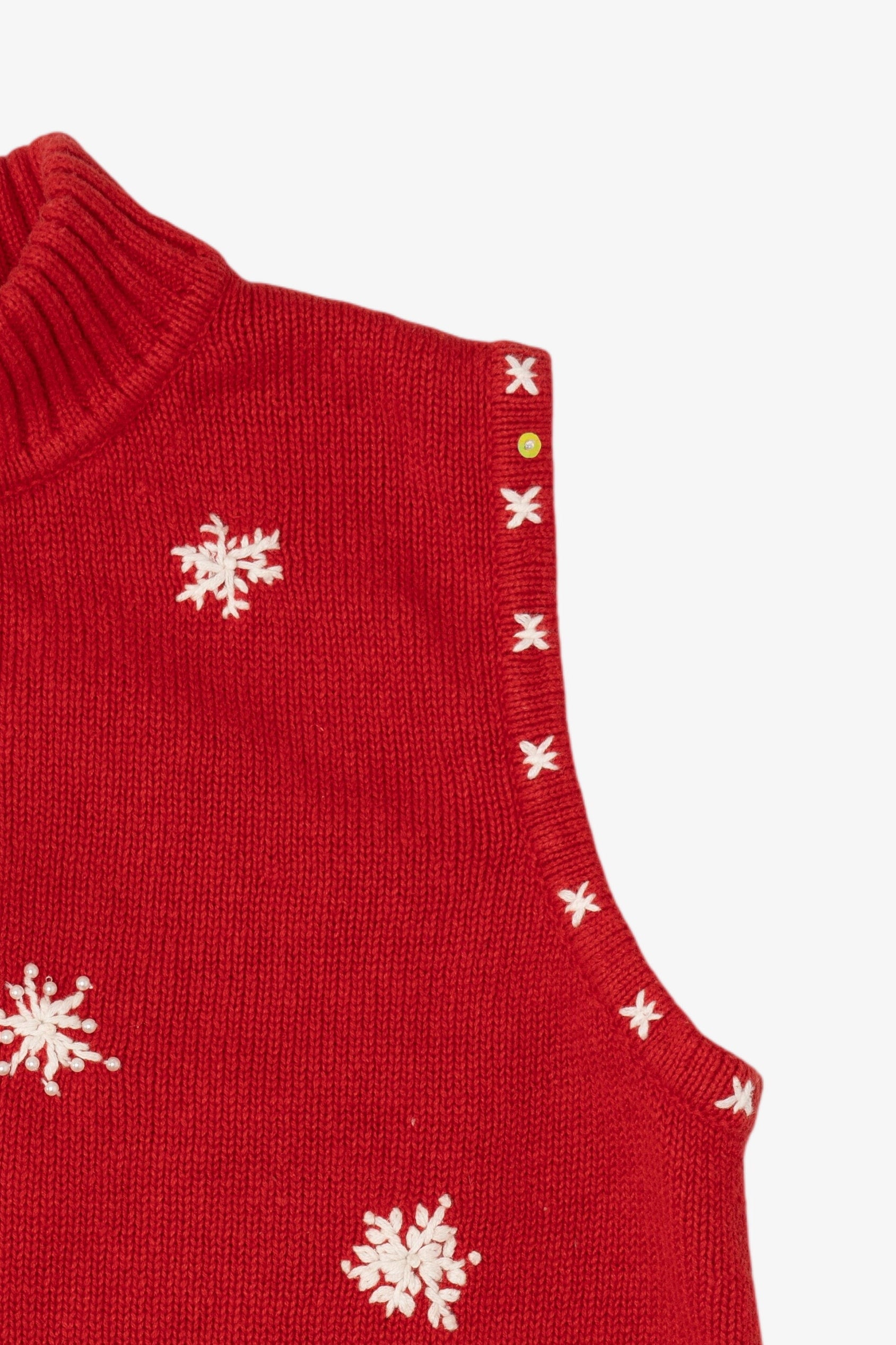 Vintage Red Mercer Street Studio Snowmen Ugly Christmas Vest (1990s)