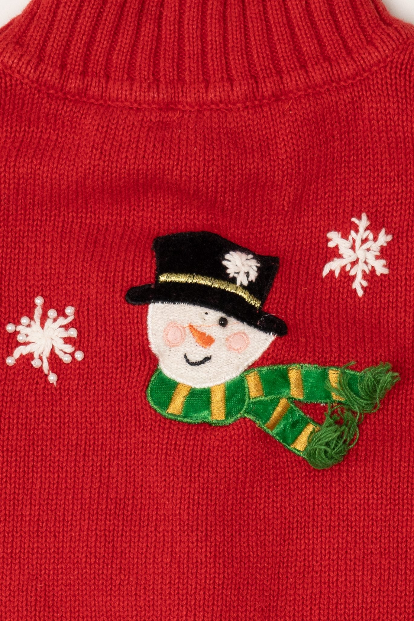 Vintage Red Mercer Street Studio Snowmen Ugly Christmas Vest (1990s)