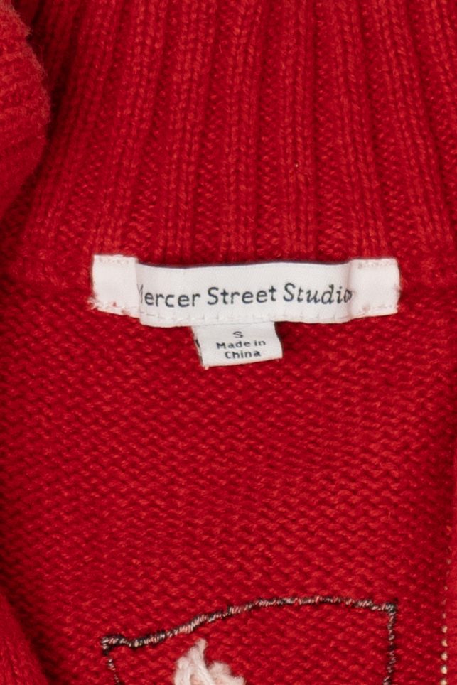 Vintage Red Mercer Street Studio Snowmen Ugly Christmas Vest (1990s)