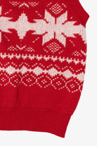Red Snowflakes Ugly Christmas Vest (2010s)