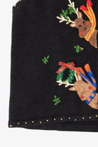 Vintage Black Mercer Street Studio Reindeer Ugly Christmas Vest (1990s)