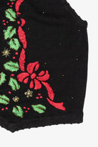 Vintage Black Arriviste Holly Ugly Christmas Vest (1990s)