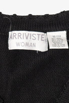 Vintage Black Arriviste Holly Ugly Christmas Vest (1990s)