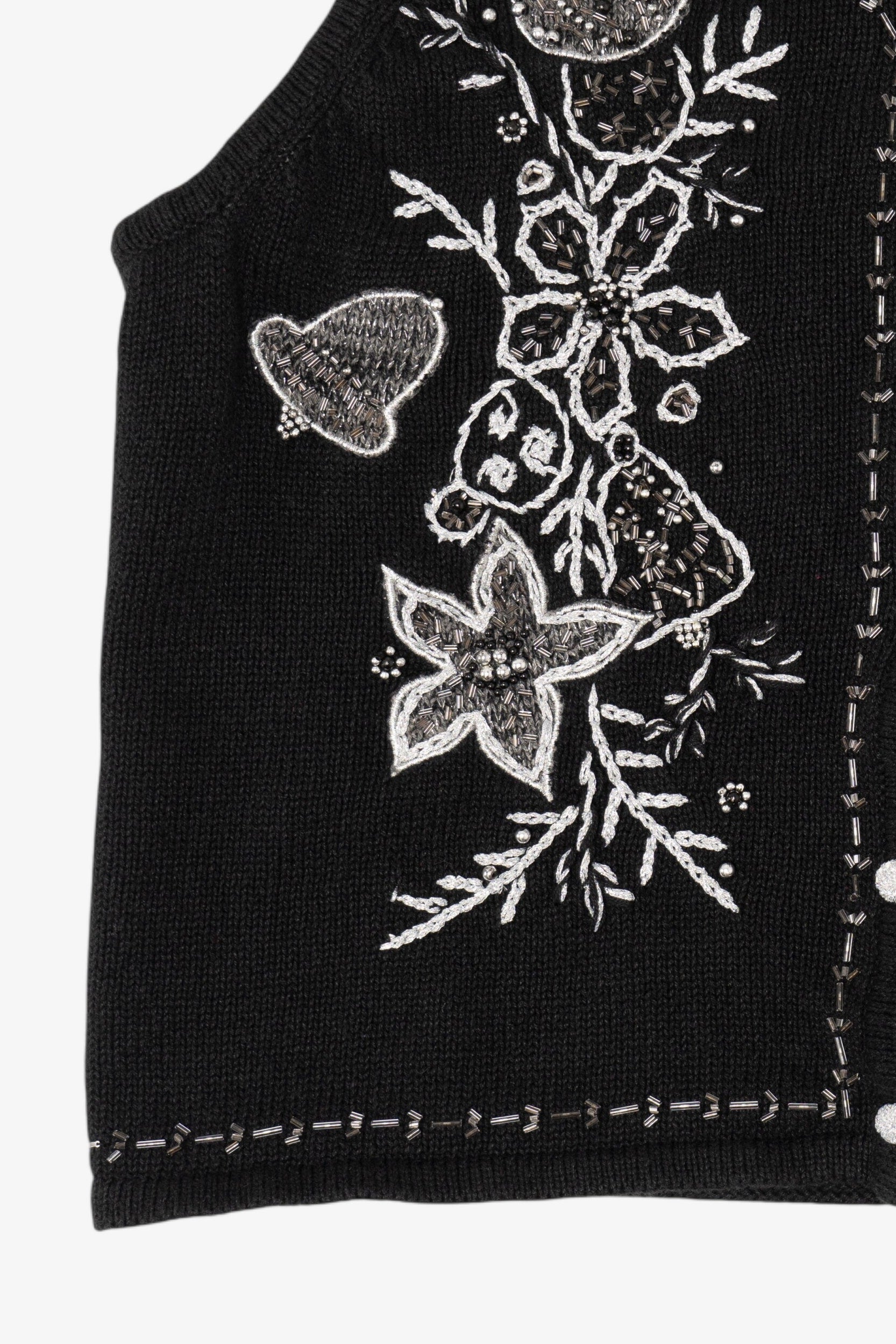 Vintage Black Studio Joy Ugly Christmas Vest (1990s)