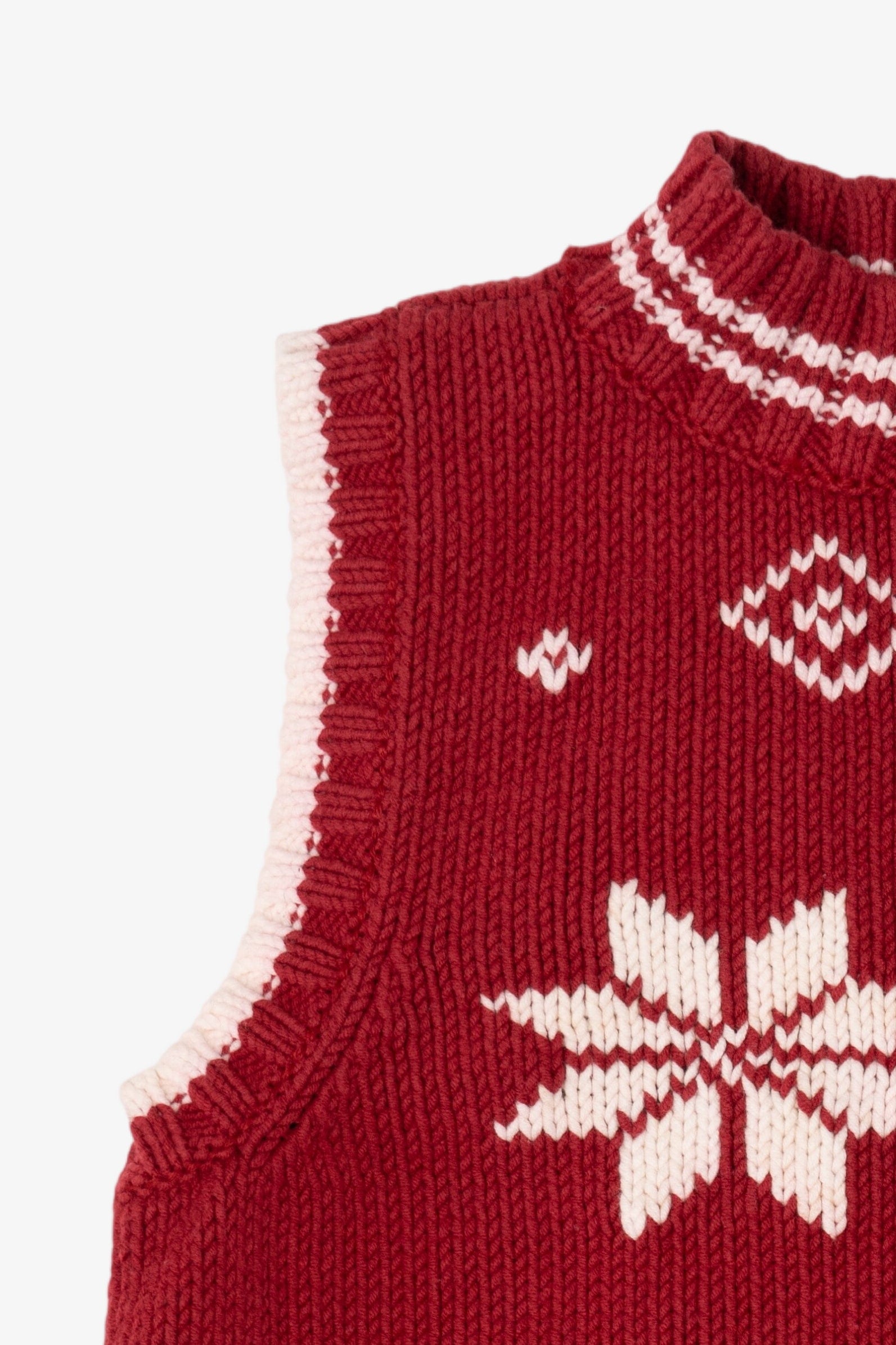 Vintage Red Tommy Hilfiger Snowflakes Ugly Christmas Vest (2000s)