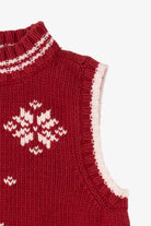 Vintage Red Tommy Hilfiger Snowflakes Ugly Christmas Vest (2000s)