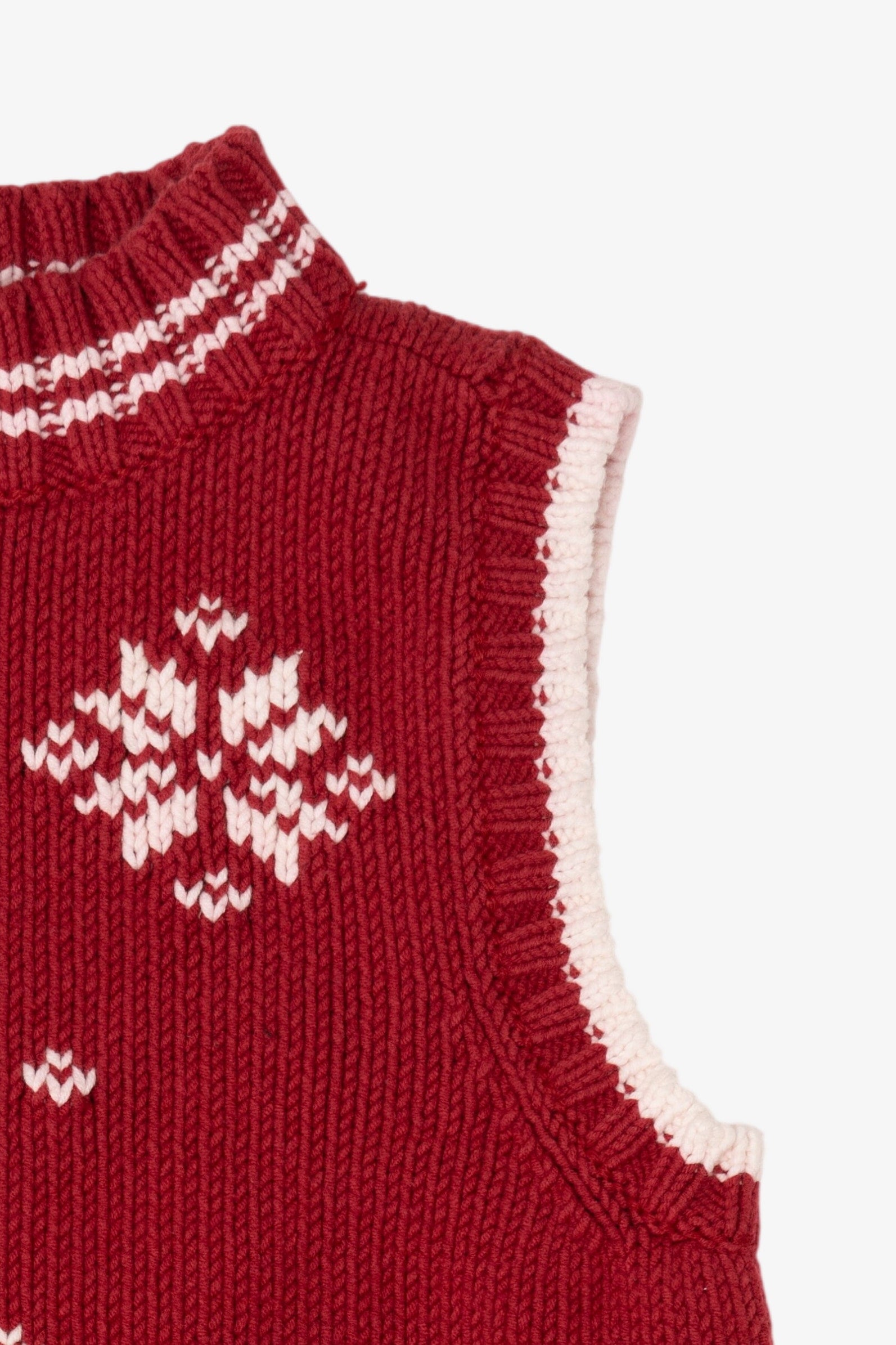 Vintage Red Tommy Hilfiger Snowflakes Ugly Christmas Vest (2000s)