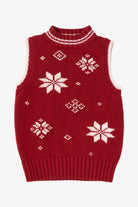 Vintage Red Tommy Hilfiger Snowflakes Ugly Christmas Vest (2000s)