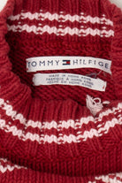 Vintage Red Tommy Hilfiger Snowflakes Ugly Christmas Vest (2000s)