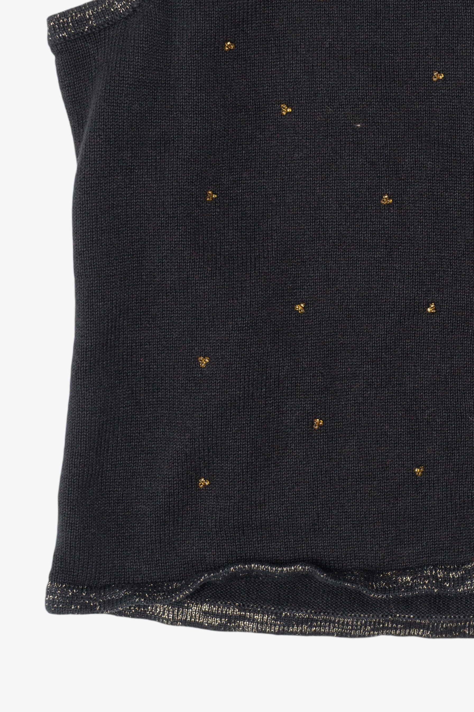 Vintage Black Merry & Bright Flowers Ugly Christmas Vest (2000s)