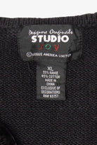 Vintage Black Studio Joy Poinsettias Ugly Christmas Vest (1990s)