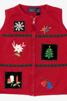 Vintage Red Crazy Horse Ugly Christmas Vest (2000s)