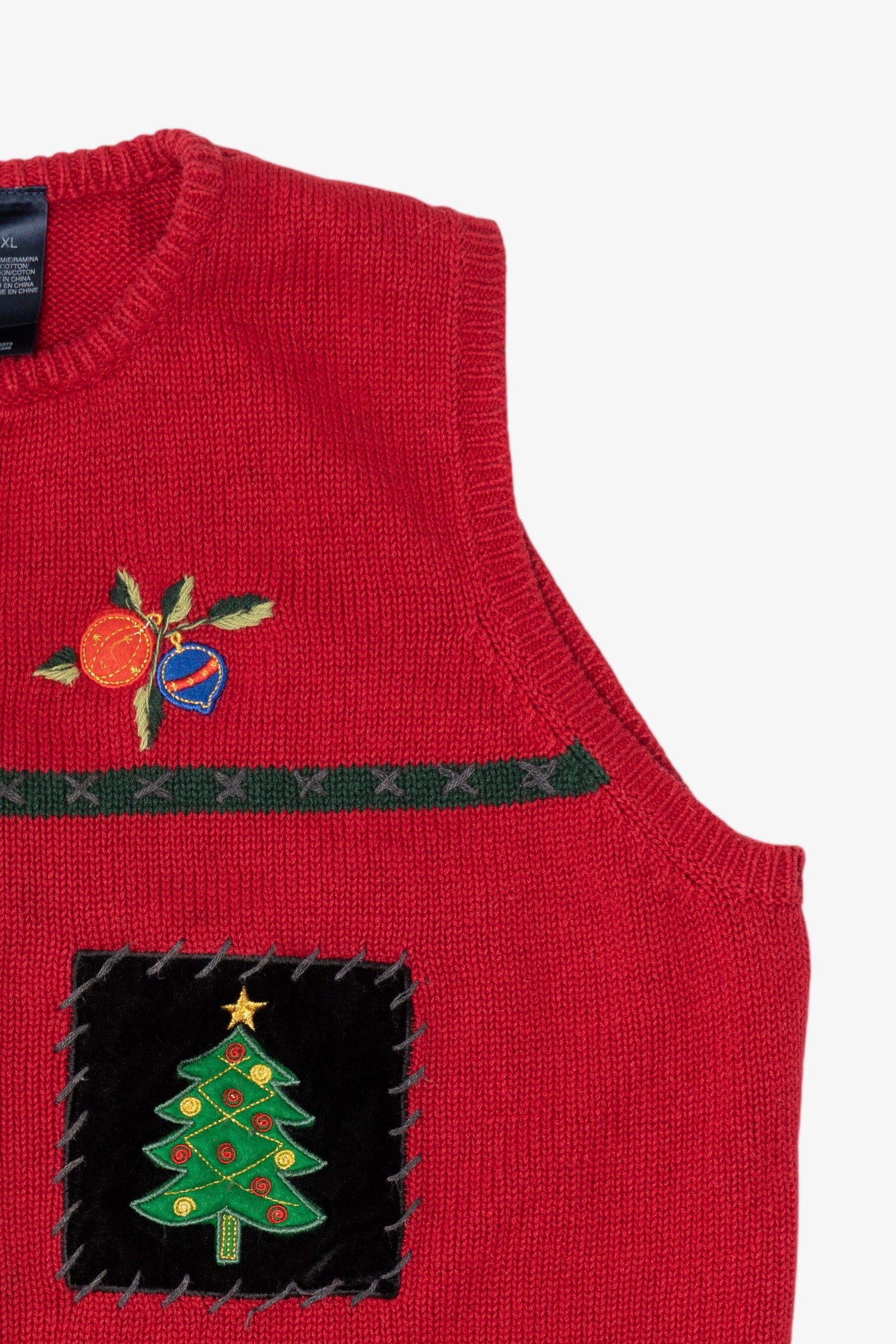 Vintage Red Crazy Horse Ugly Christmas Vest (2000s)