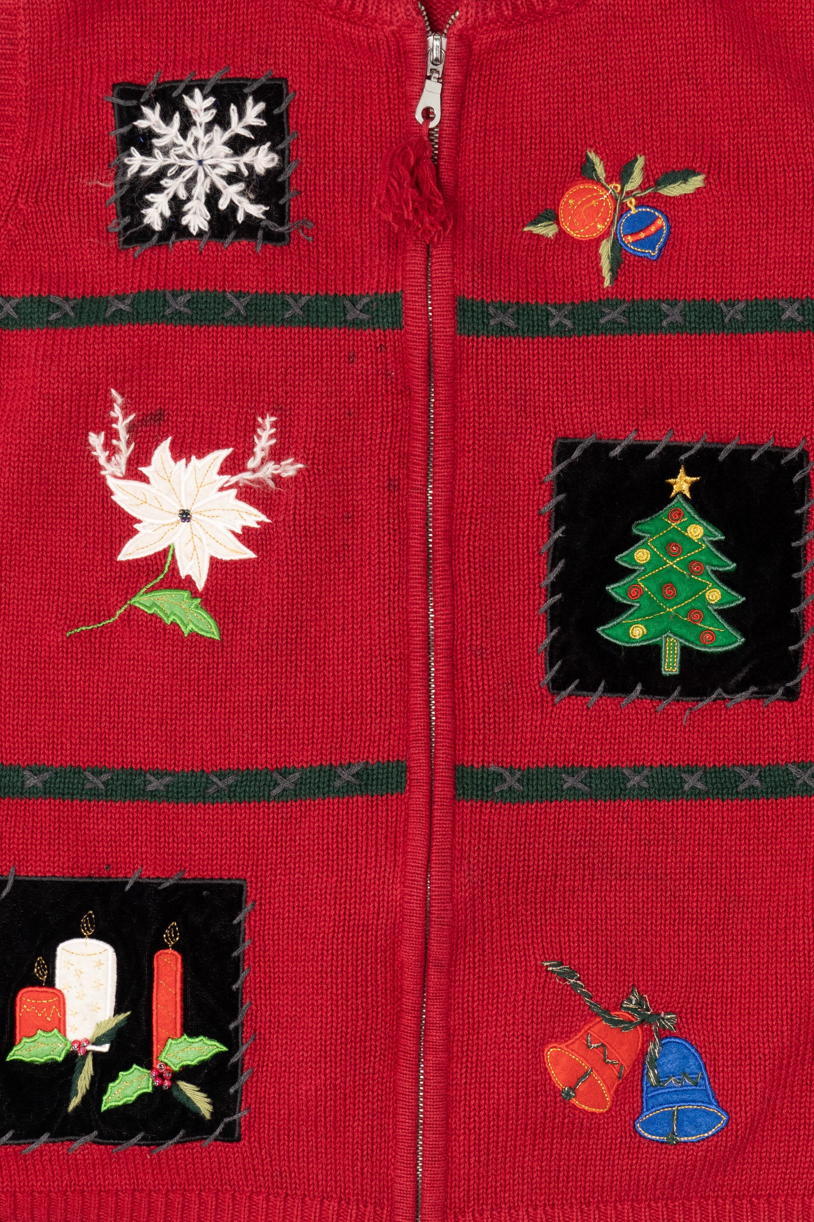 Vintage Red Crazy Horse Ugly Christmas Vest (2000s)