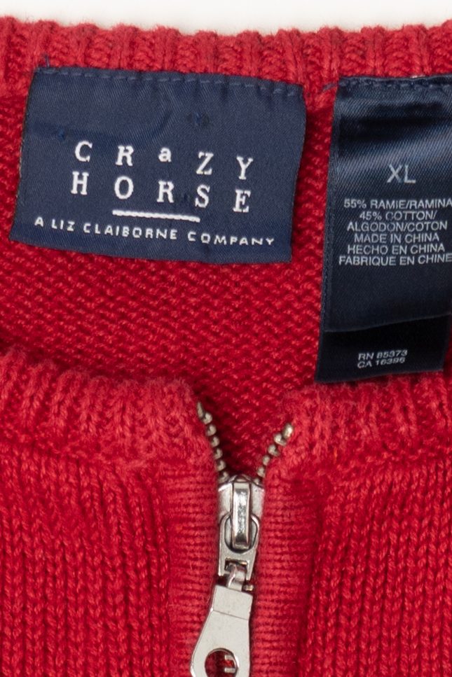 Vintage Red Crazy Horse Ugly Christmas Vest (2000s)
