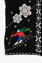 Vintage Black Studio Joy Skiing Ugly Christmas Vest (1990s)