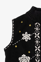 Vintage Black Studio Joy Skiing Ugly Christmas Vest (1990s)