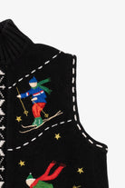 Vintage Black Studio Joy Skiing Ugly Christmas Vest (1990s)